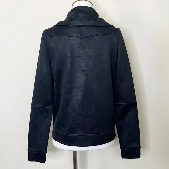 The Kooples Sport Black Vegan Leather Biker Jacket - Picture 6 of 10